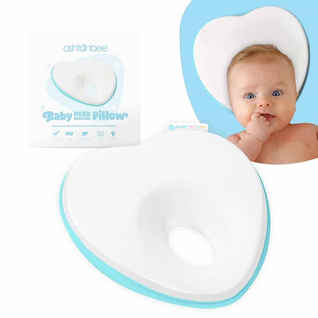 Newborn Baby Pillow, Memory Foam Cushion for Flat Head Syndrome