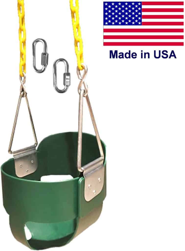 SAFARI SWINGS High Back Full Bucket Kids Swing Seat