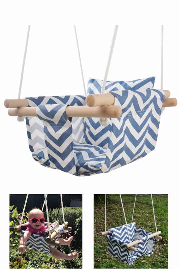 Secure Canvas Hanging Swing Seat Indoor Outdoor Hammock Toy for Toddler