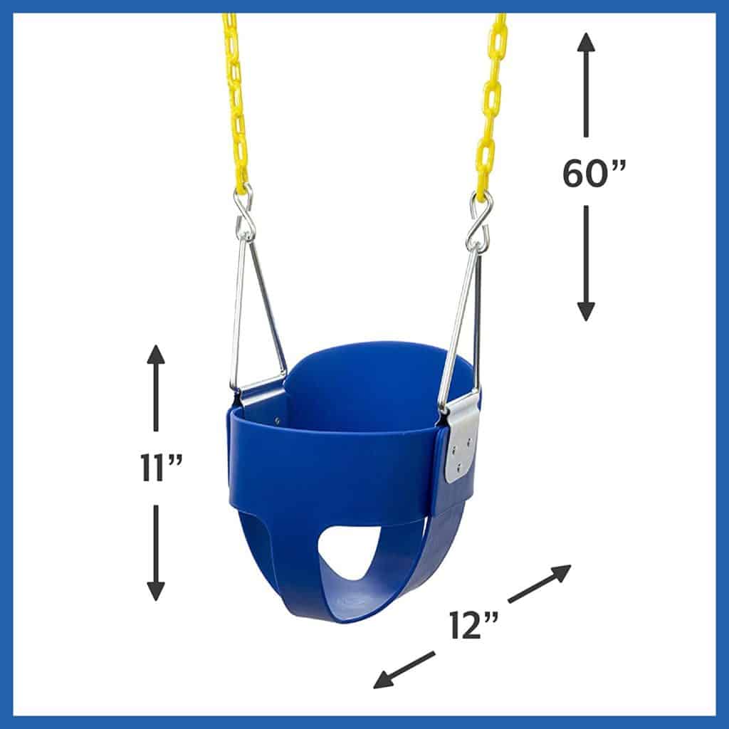 Squirrel Products High Back Full Bucket Toddler Swing