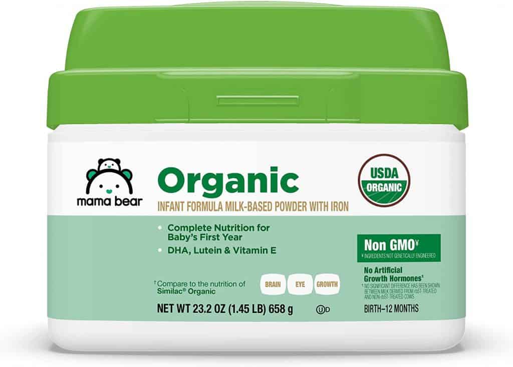Amazon Mama Bear Organic Infant Formula - Best Organic Baby Formula