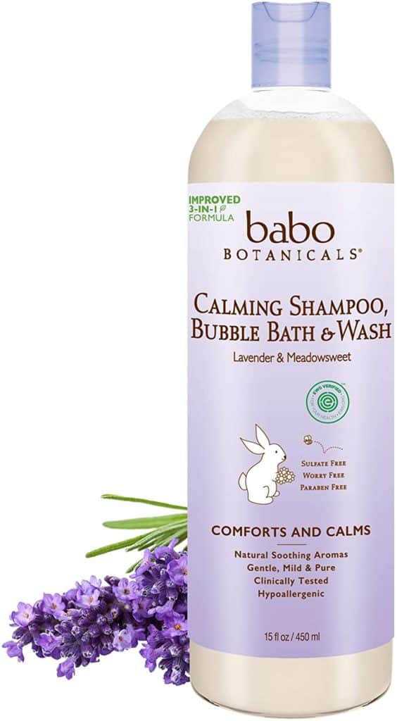Babo Botanicals Calming Shampoo, Bubble Bath & Wash for bedtime