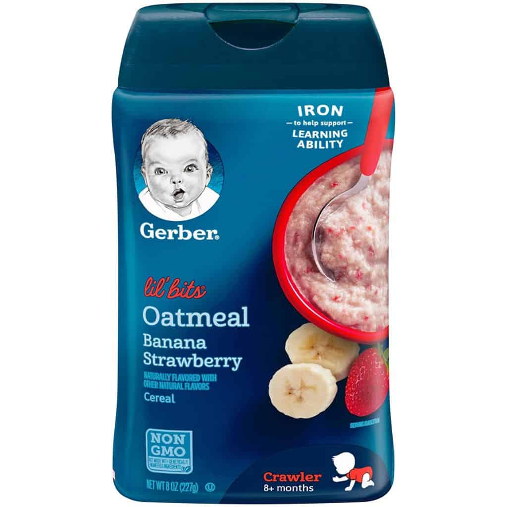 Gerber Lil' Bits Oatmeal Banana Strawberry Baby Cereal (6-Pack)