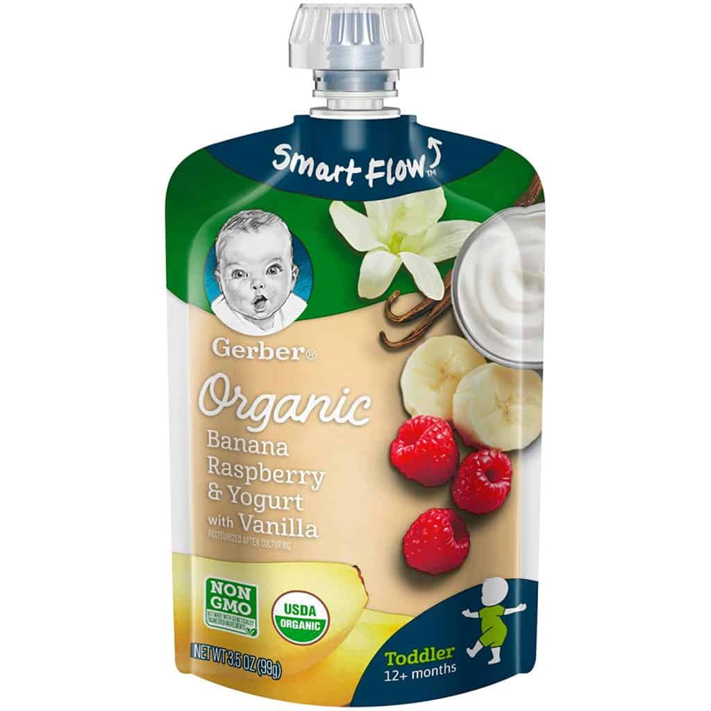 Gerber purees organic yogurt pouch