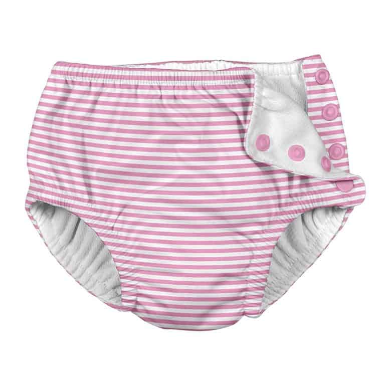 I Play. By Green Sprouts Reusable, Eco Pull-up Swim Diaper, UPF 50, 4T, Aqua Palm Flamingos, Patented Design, STANDARD 100 By OEKO-TEX Certified