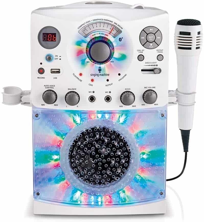 Karaoke System With LED Disco Lights