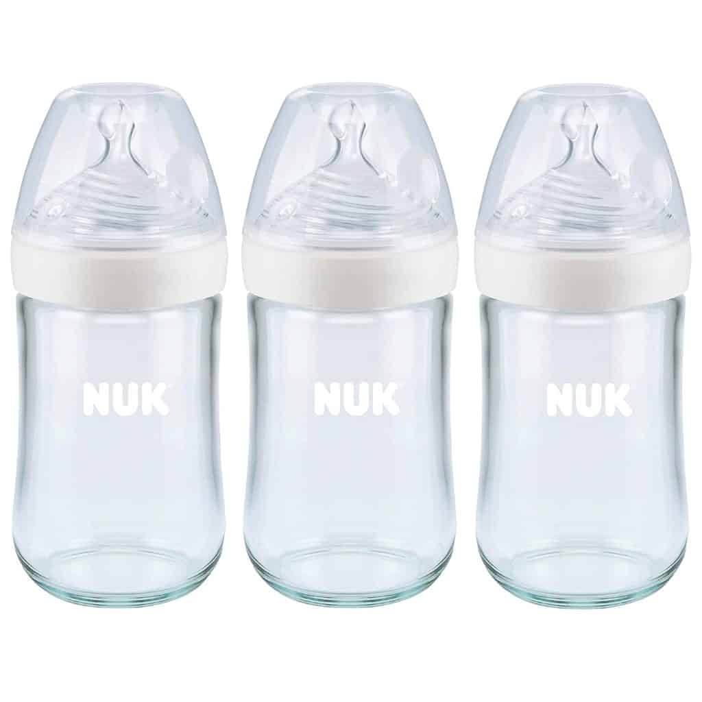 NUK natural baby glass bottle (3 Pack)