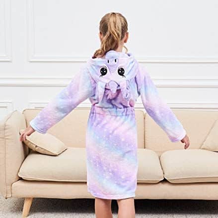 Soft Unicorn Hooded Bathrobe