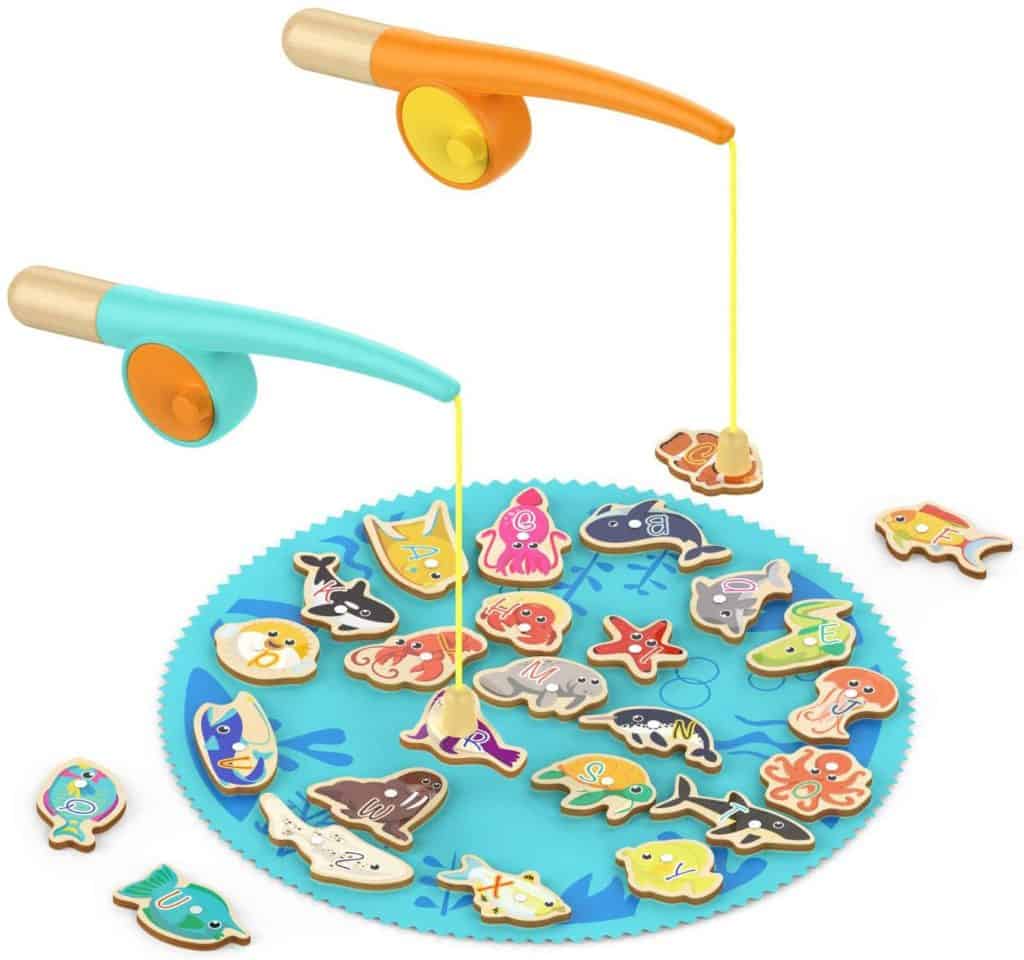 Top Bright Magnetic Wooden Fishing Game