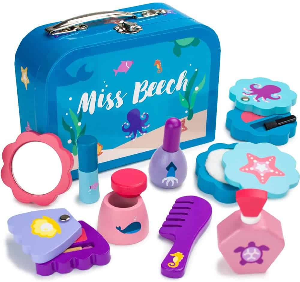 Wooden Wonders Miss Beech’s Beauty Bag Wood Pretend Make-up Play Set