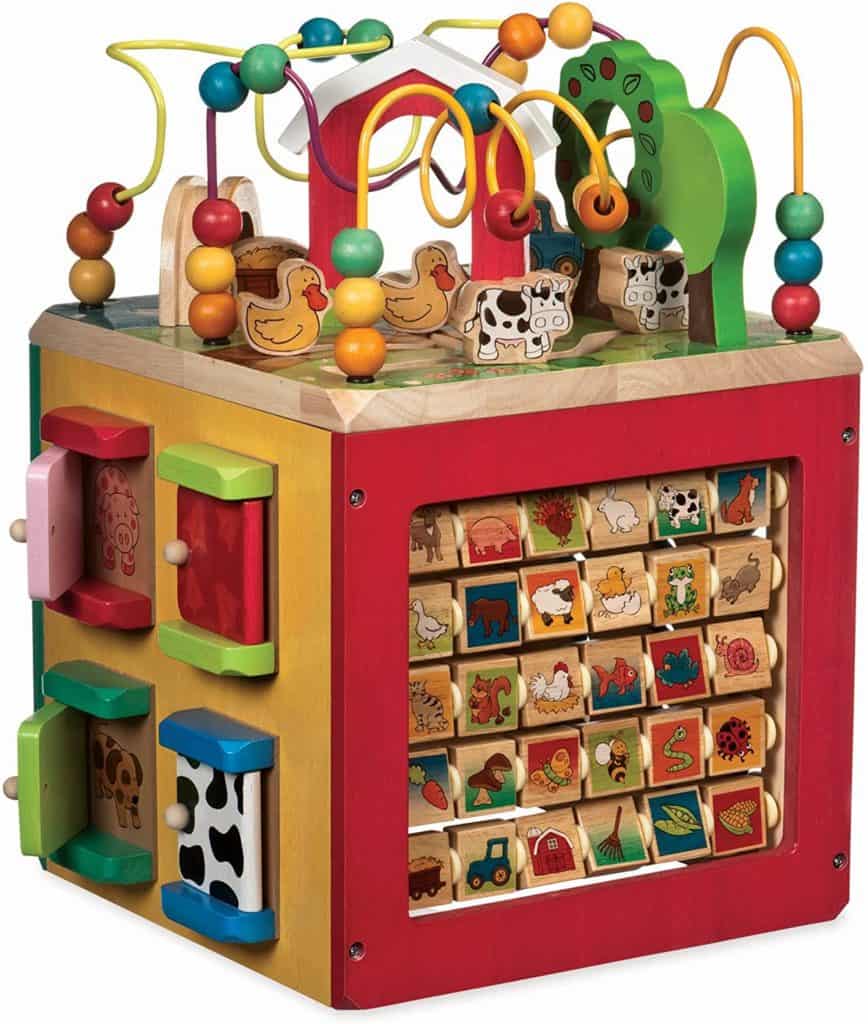 Battat wooden activity cube