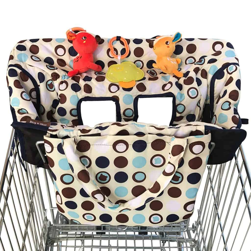 Croc n Frog 2-in-1 baby shopping cart cover