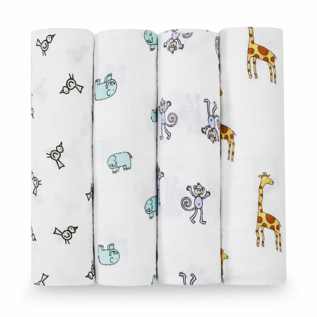 Aden Anais Classic Cotton Muslin Swaddle 4 Pack Parenthoodbliss