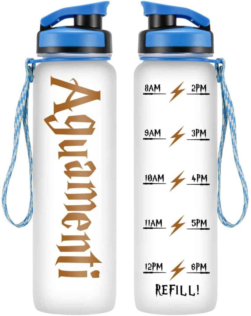 Aguamenti Water Bottle with Time Marker, 32oz