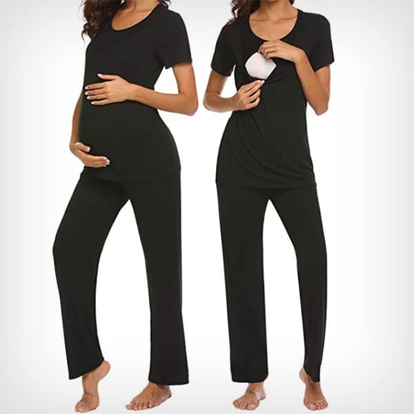 Best Classic Nursing Pajama Set Maxmoda Cotton Sleepwear Set