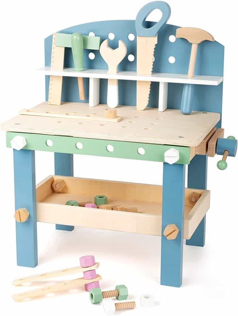 Best Wooden Tinkering Toy Small Foot Wooden Toys Compact Nordic Workbench