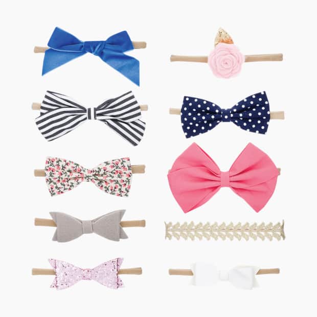 Parker Baby Co. Bows And Headbands (10 Pack)