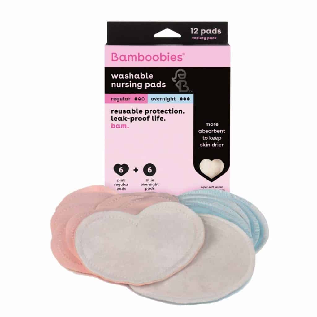 Bamboobies Washable Nursing Pads Multi-Pack (2 Pair)