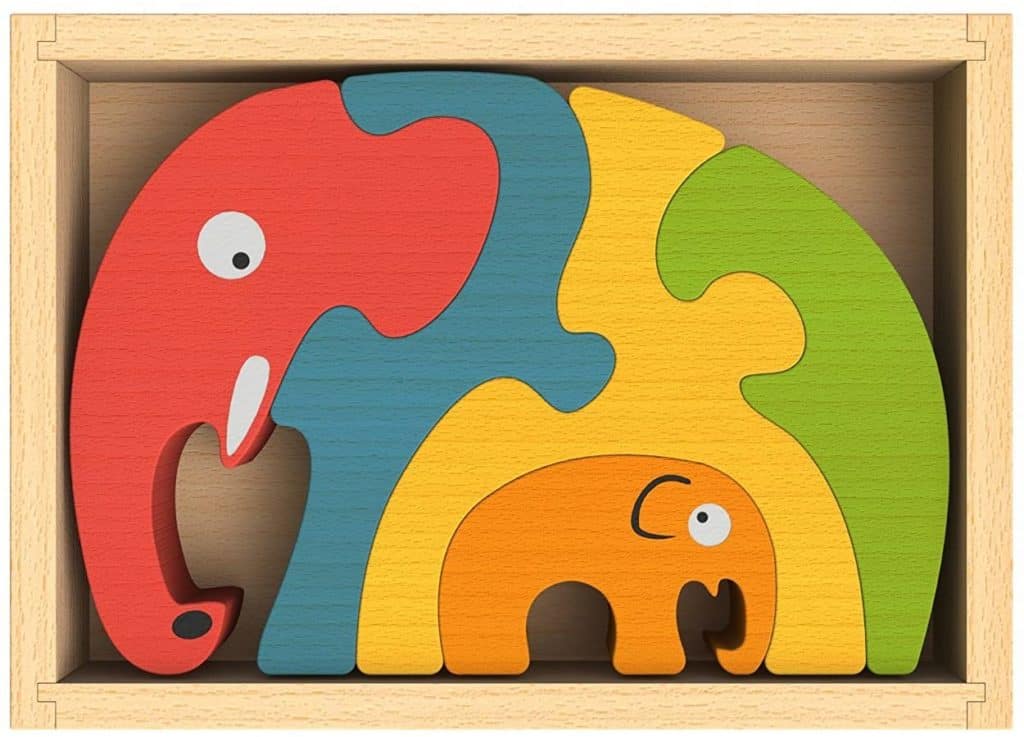 Elephant family puzzle