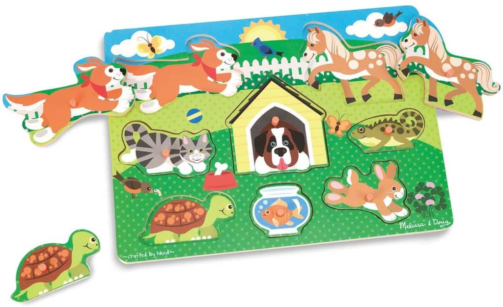 Melisssa & Doug pets wooden peg puzzle