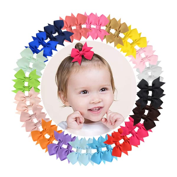 ALinmo Mini Ribbon Hair Bow Clips