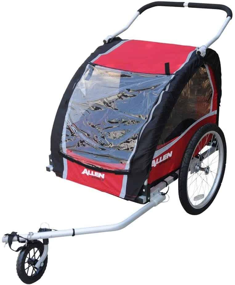 Allen Sports Premium Aluminum 2 Child Bicycle Trailer and Stroller