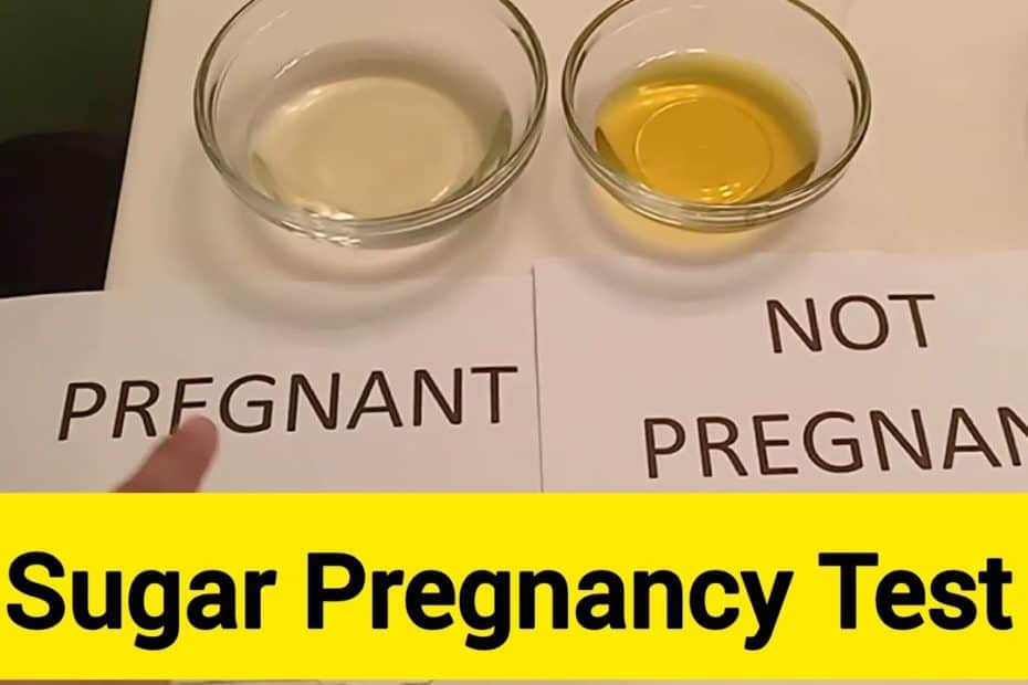 Home Pregnancy Test With Sugar