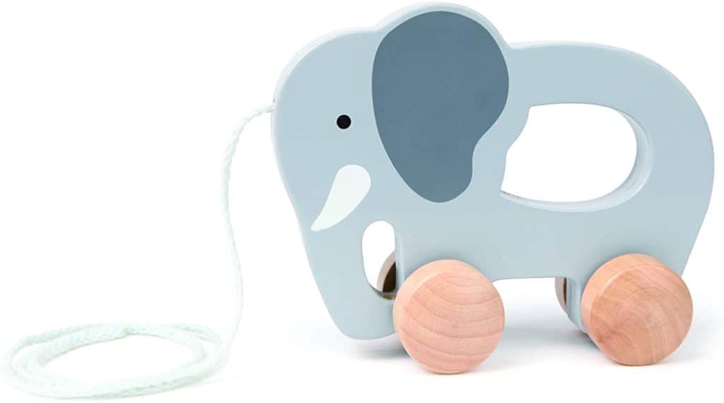 Wooden Elephant Push Toy