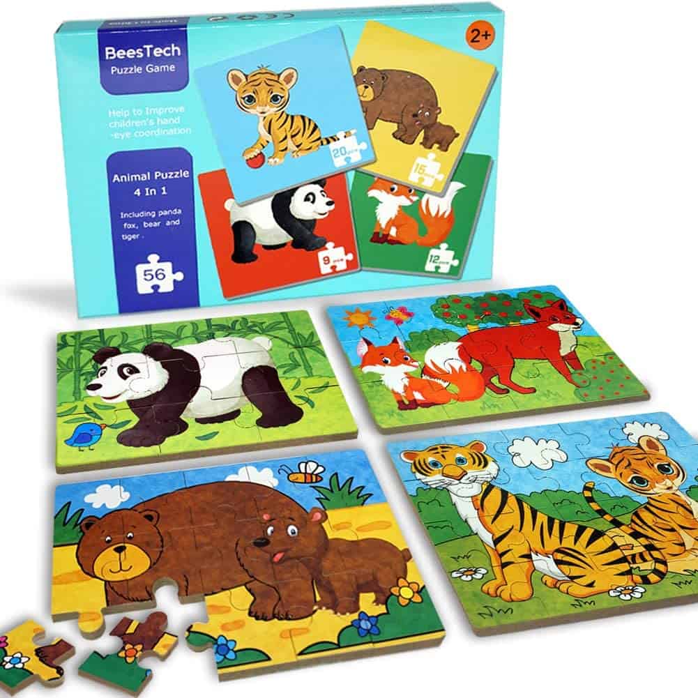 BEESTECH elementary wooden jigsaw puzzle