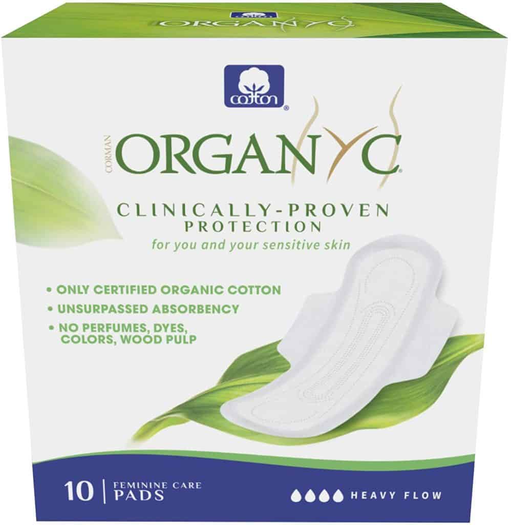 Organyc's 100% Certified Organic Cotton Feminine Pads