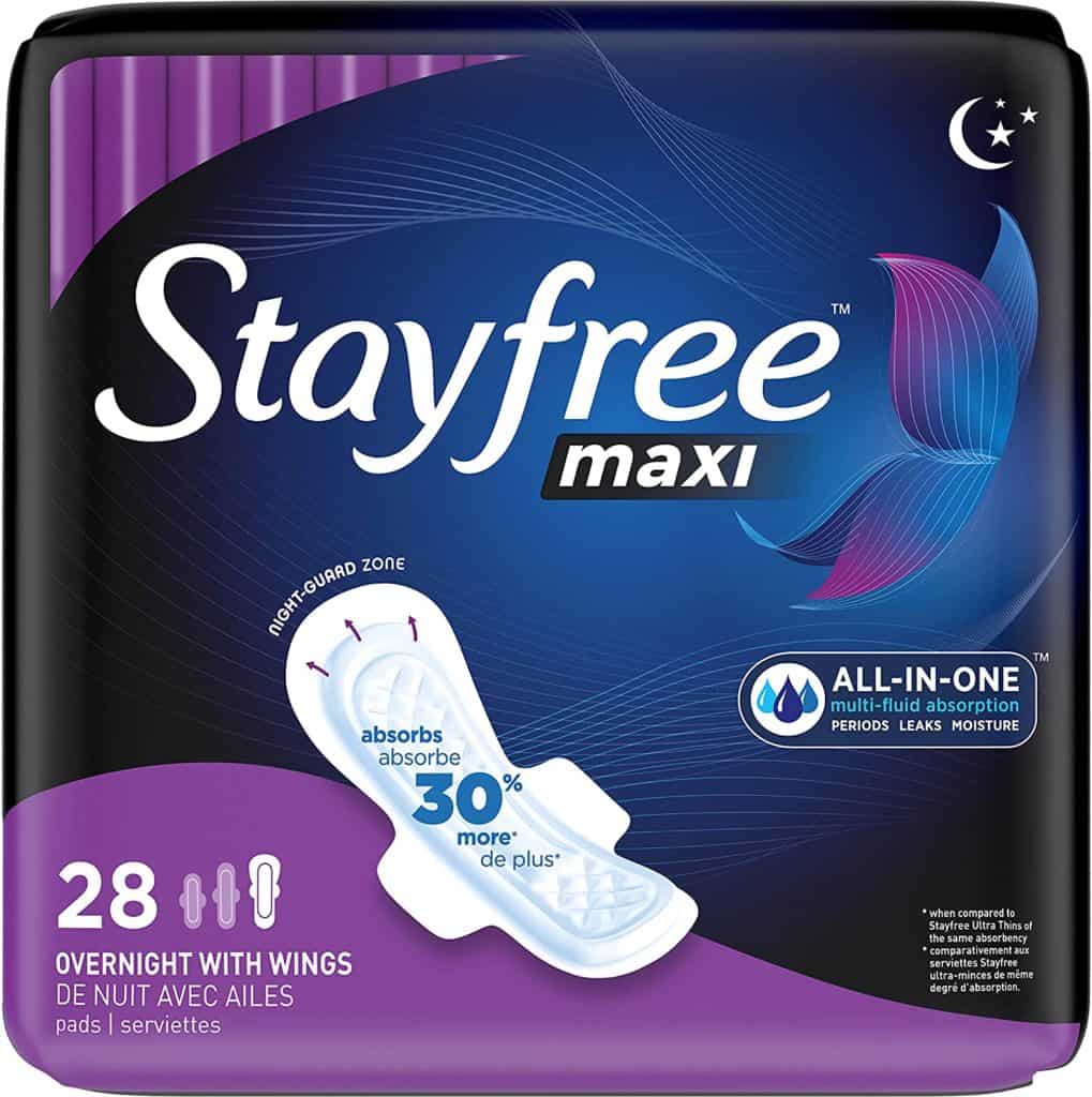 Stayfree Maxi Overnight Pads With Wings