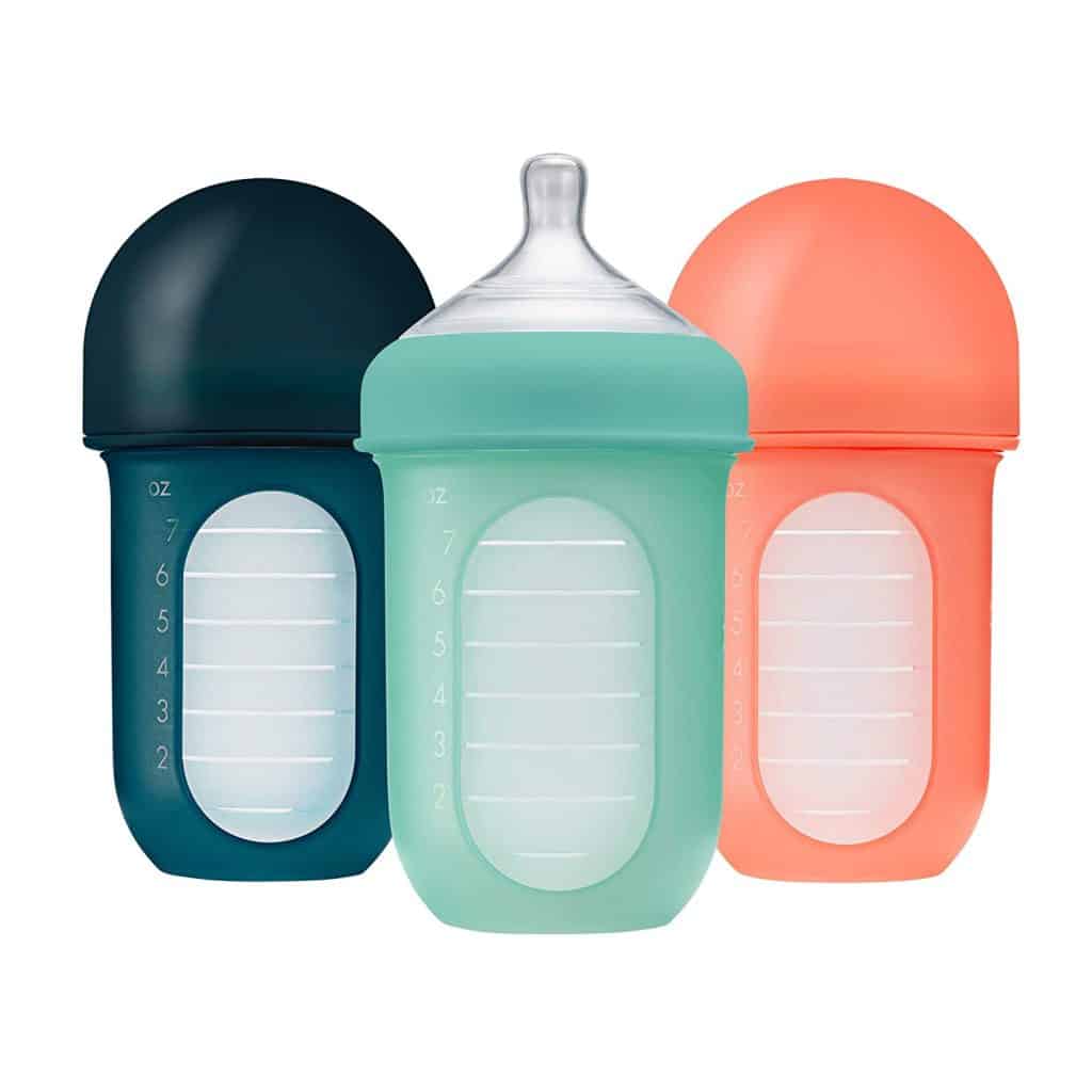 Boon Nursh Silicone Glass Baby Bottles (3-Pack)