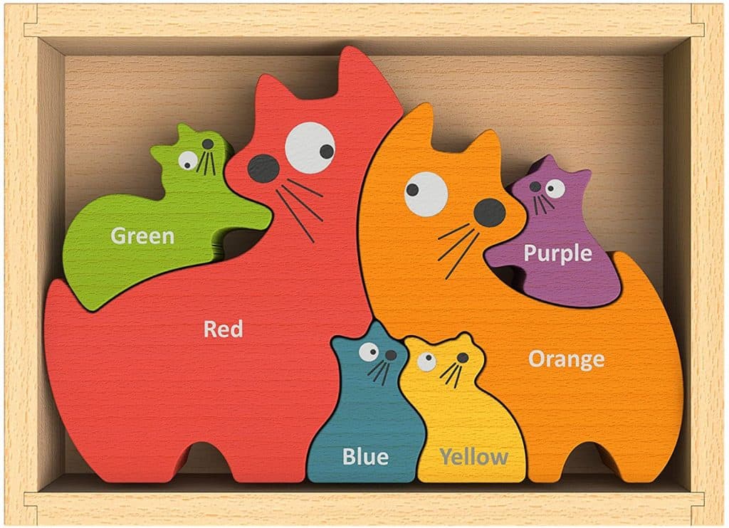 Cat Family Names Puzzle - Best Gifts For 2-Year-Old Girl