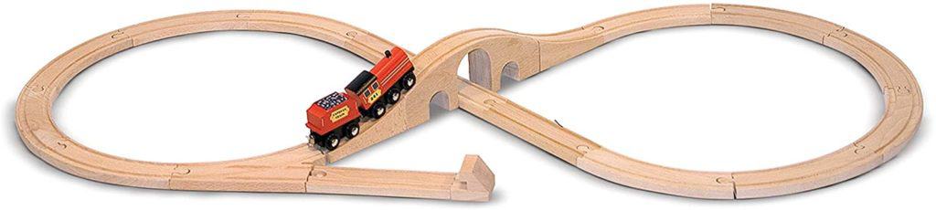 Melissa & Doug Classic Figure Eight Wooden Train Set