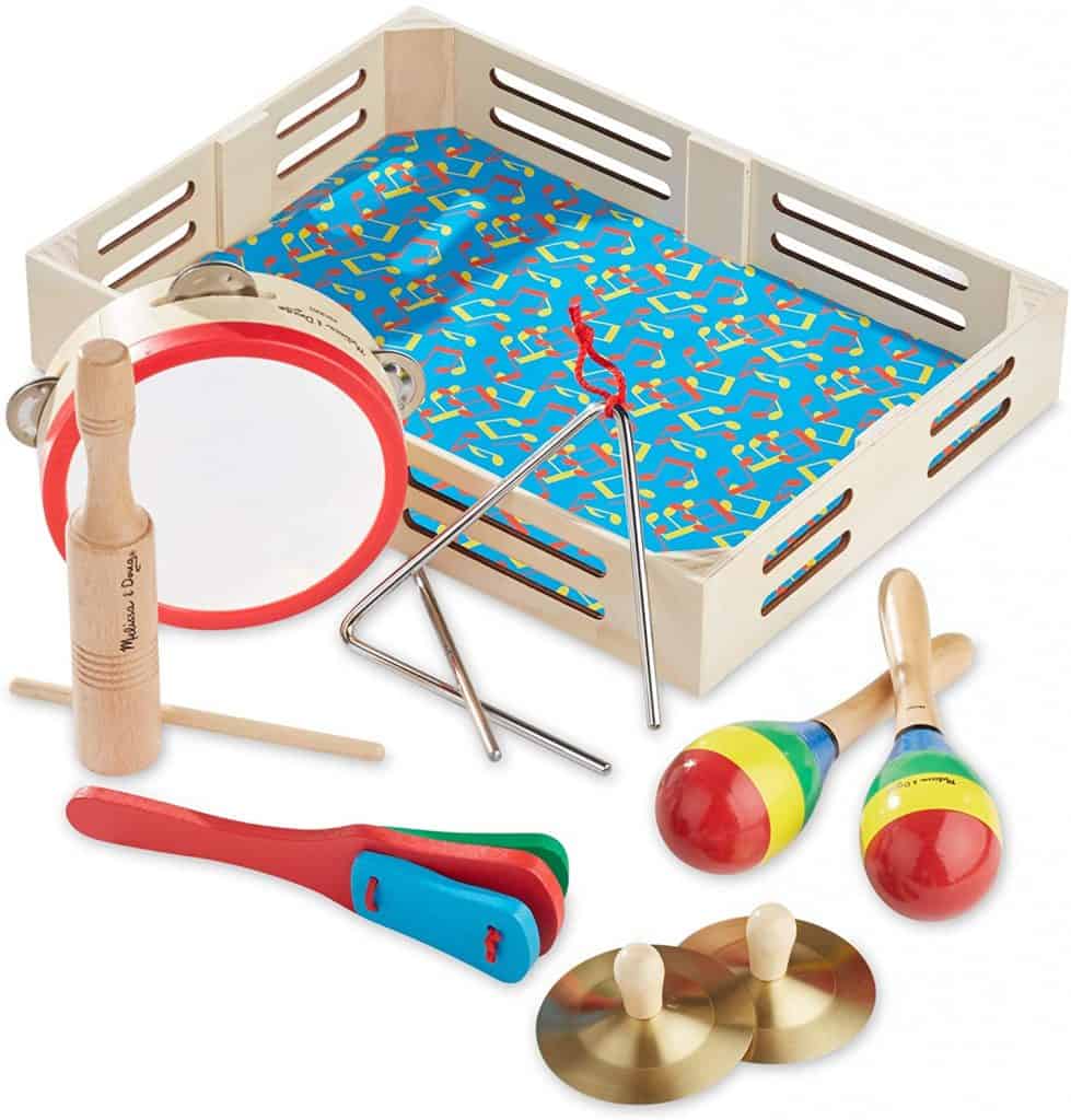 Musical Instruments - Melissa & Doug Band-in-a-Box Clap! Clang! Tap! Musical Instruments, $20.99 - Best Montessori Toys