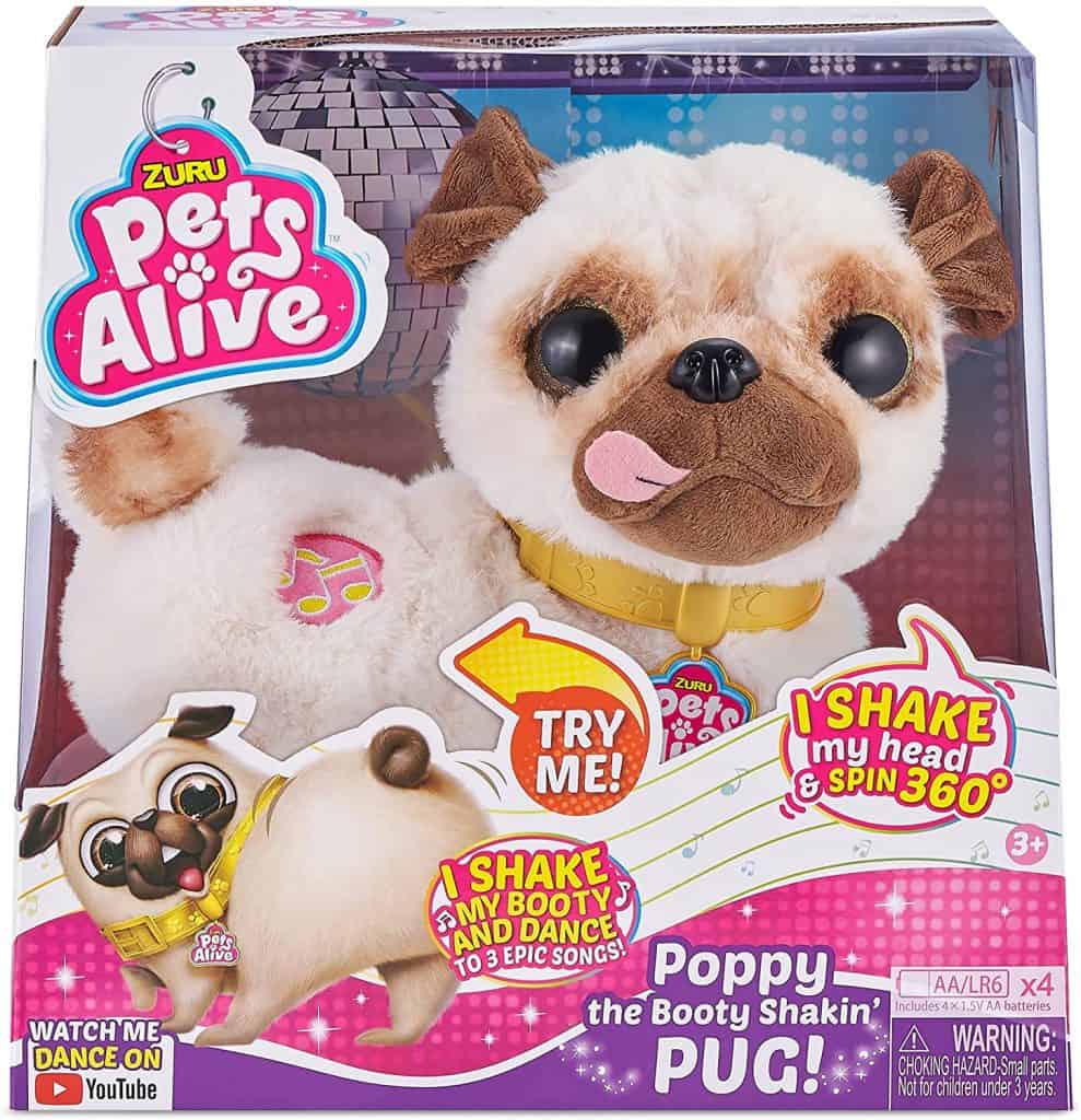 Poppy the Booty Shakin’ Pug - Pets Alive - Best Gifts For 3-Year-Old Girl