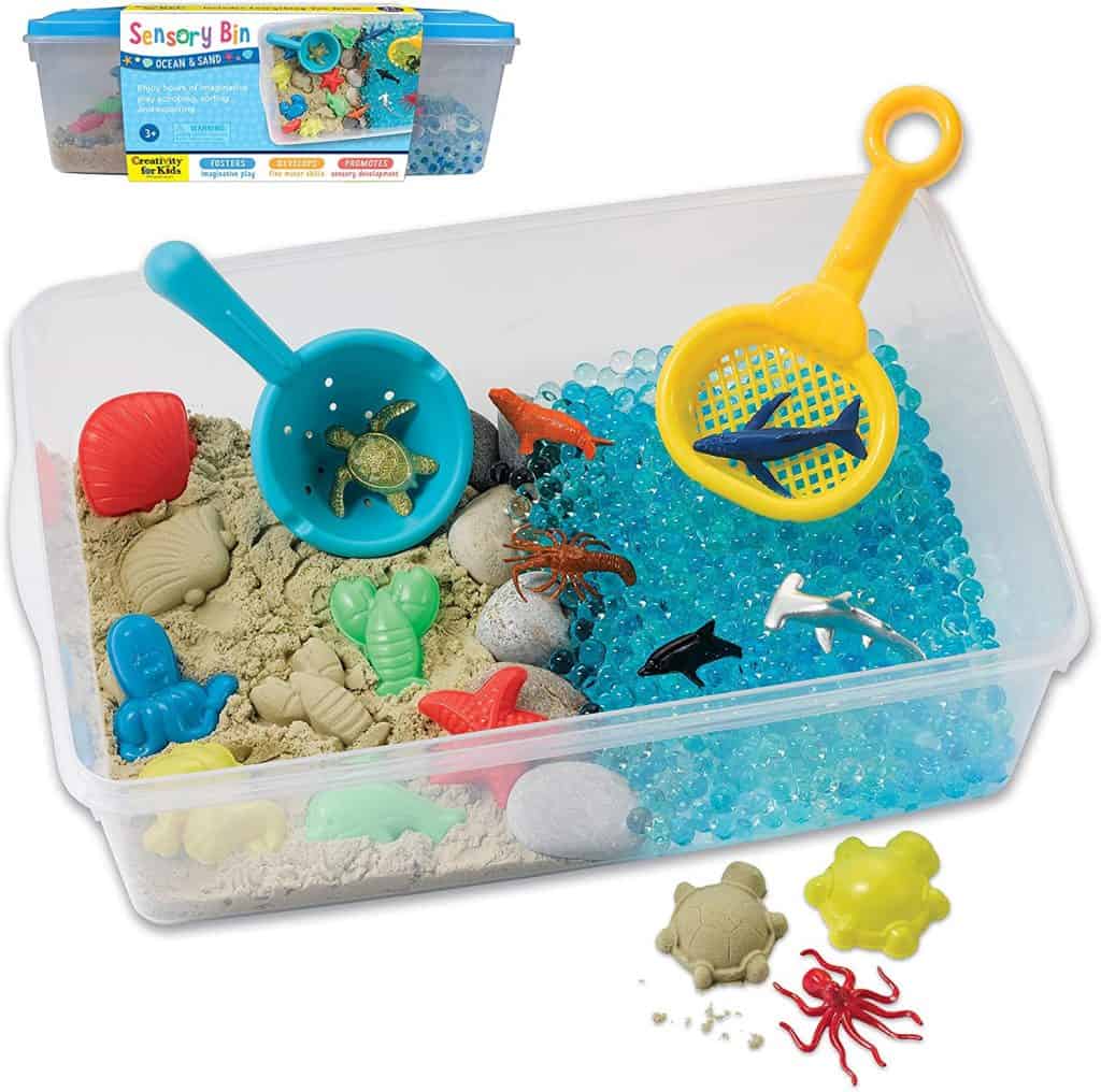 Sensory Bin Sand and Ocean - Best Gifts For 3-Year-Old Girl