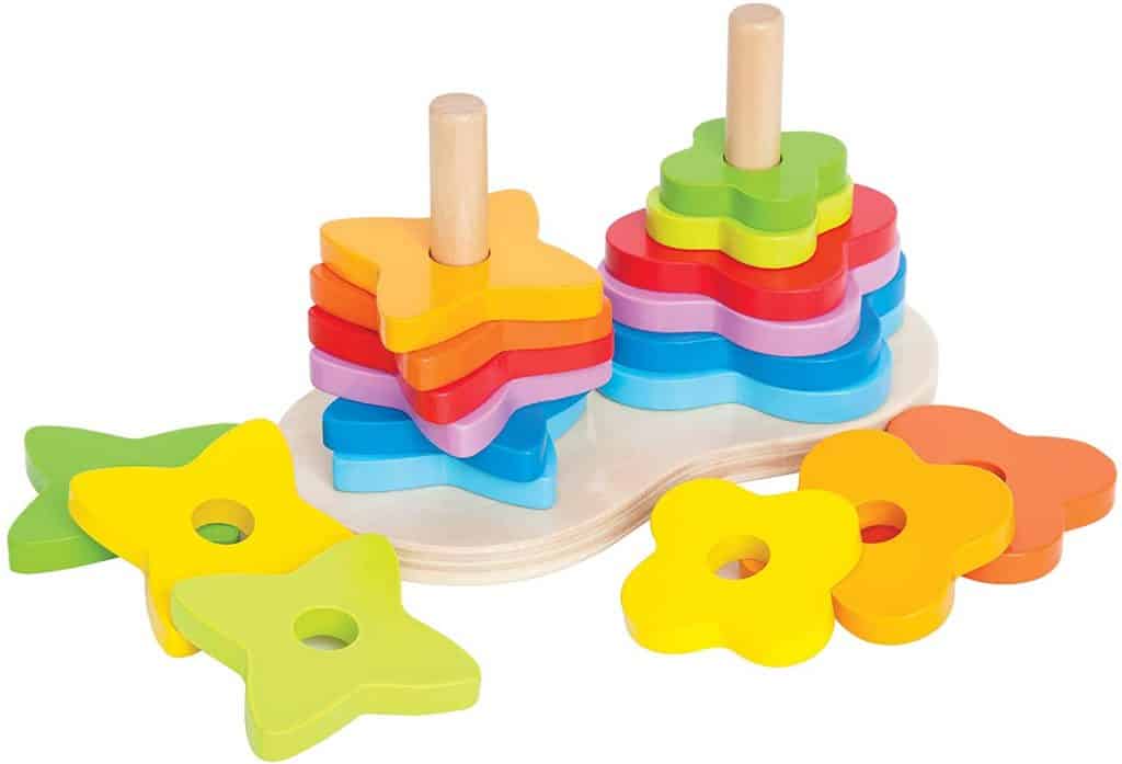 Stacking Toys - Hape Double Rainbow Stacker, $22.99 - Best Montessori Toys