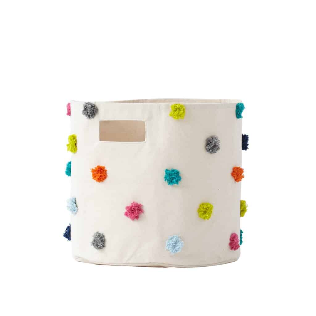 Pom Pom Canvas Bin