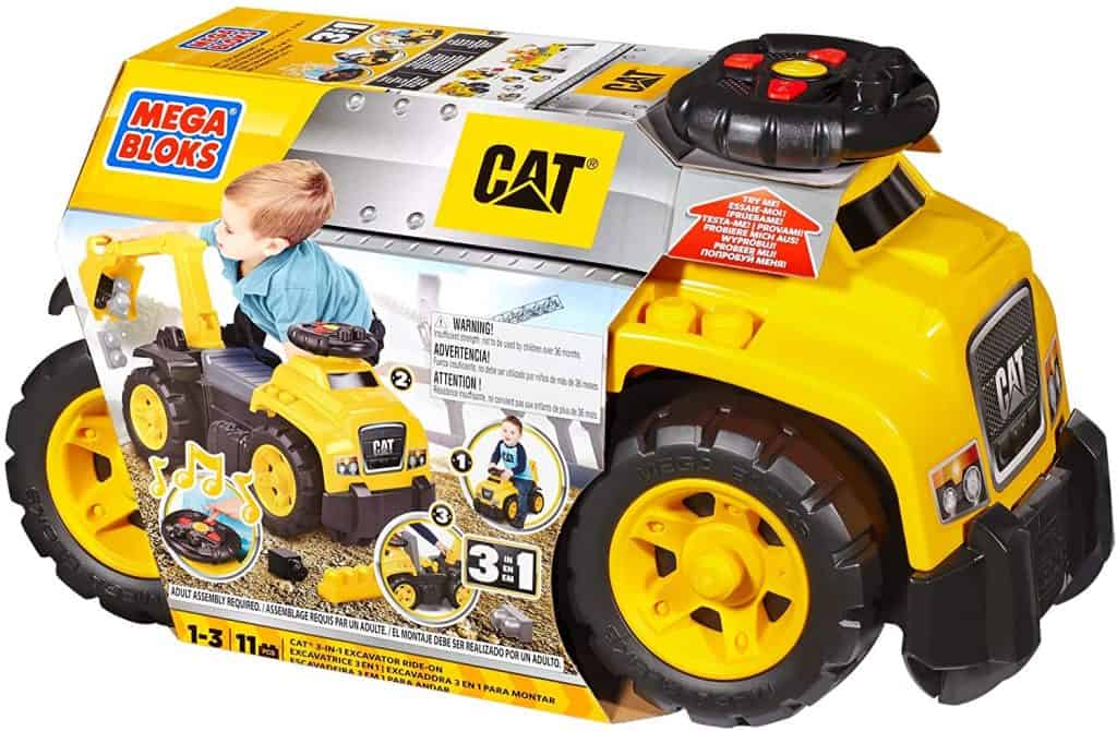 Mega Bloks Ride On Caterpillar with Excavator - Best Ride-On Toys For Toddlers