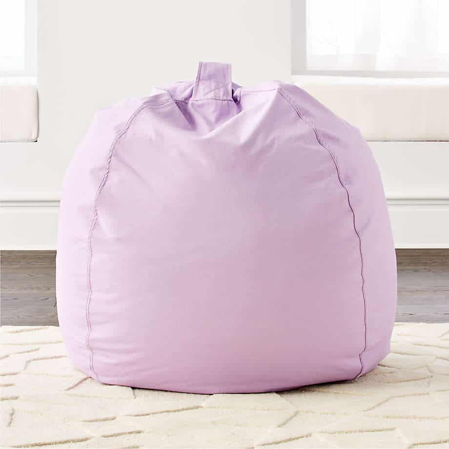 Crate & Barrel Large Light Purple Bean Bag Chair