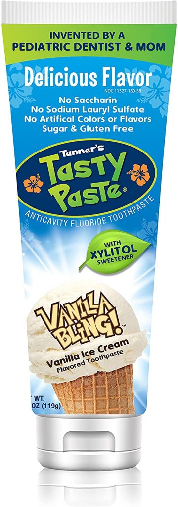 Taners Tasty Paste Vanilla Bling Toothpaste - Best Toothpaste For Your Kids