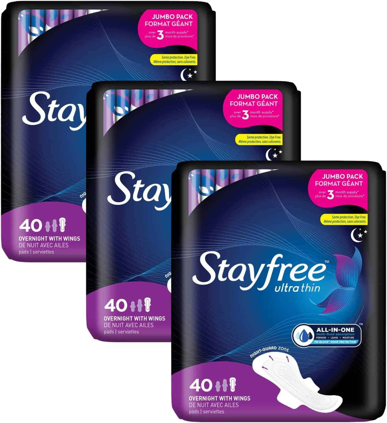 Stayfree Ultra Thin Overnight Pads with Wings
