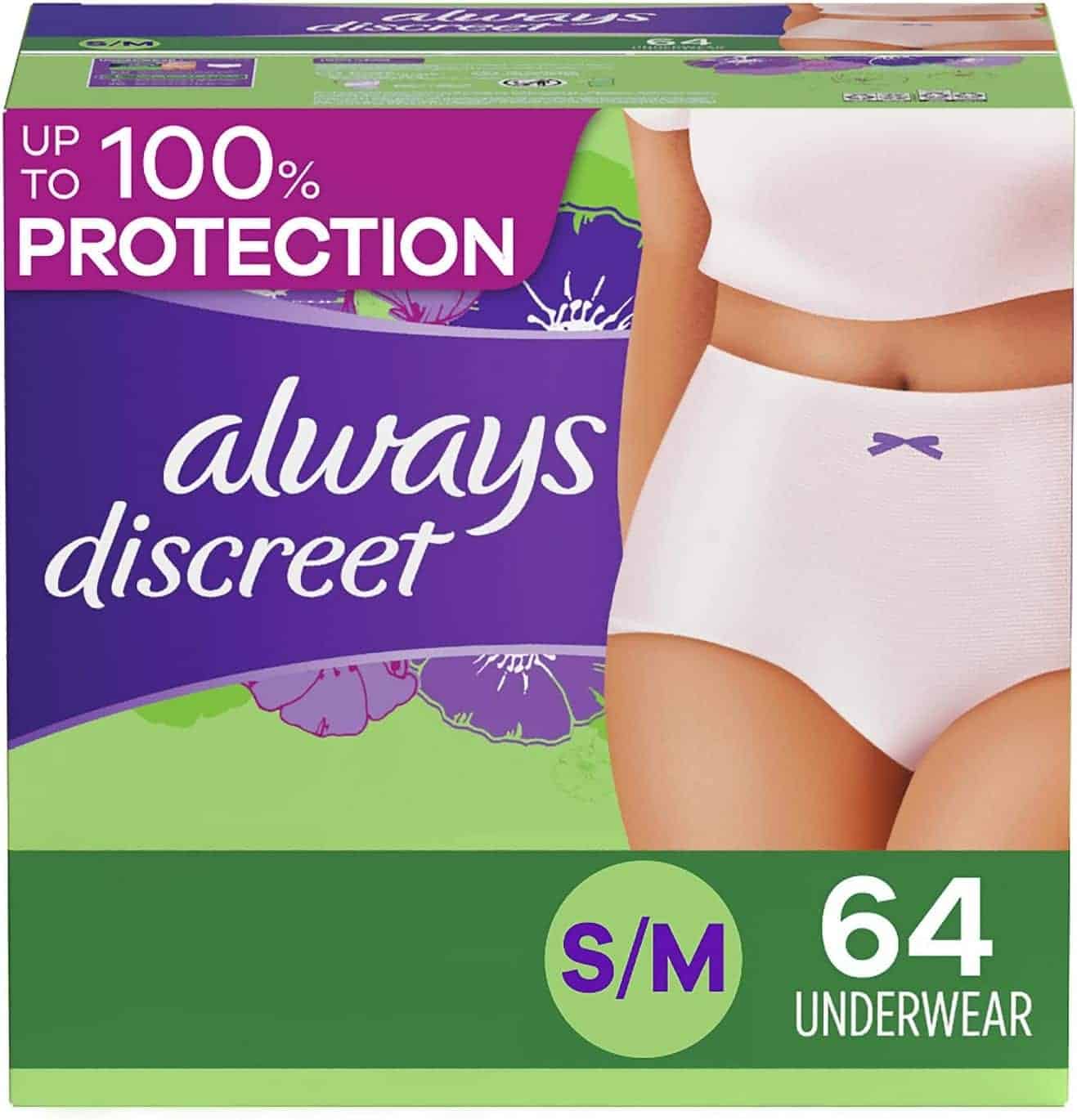 Always Discreet Adult Postpartum and Incontinence Underwear For Women