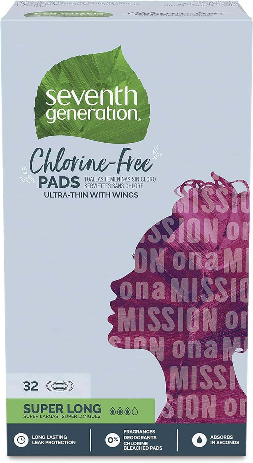 Seventh Generation Ultra Thin Postpartum Pads with Wings