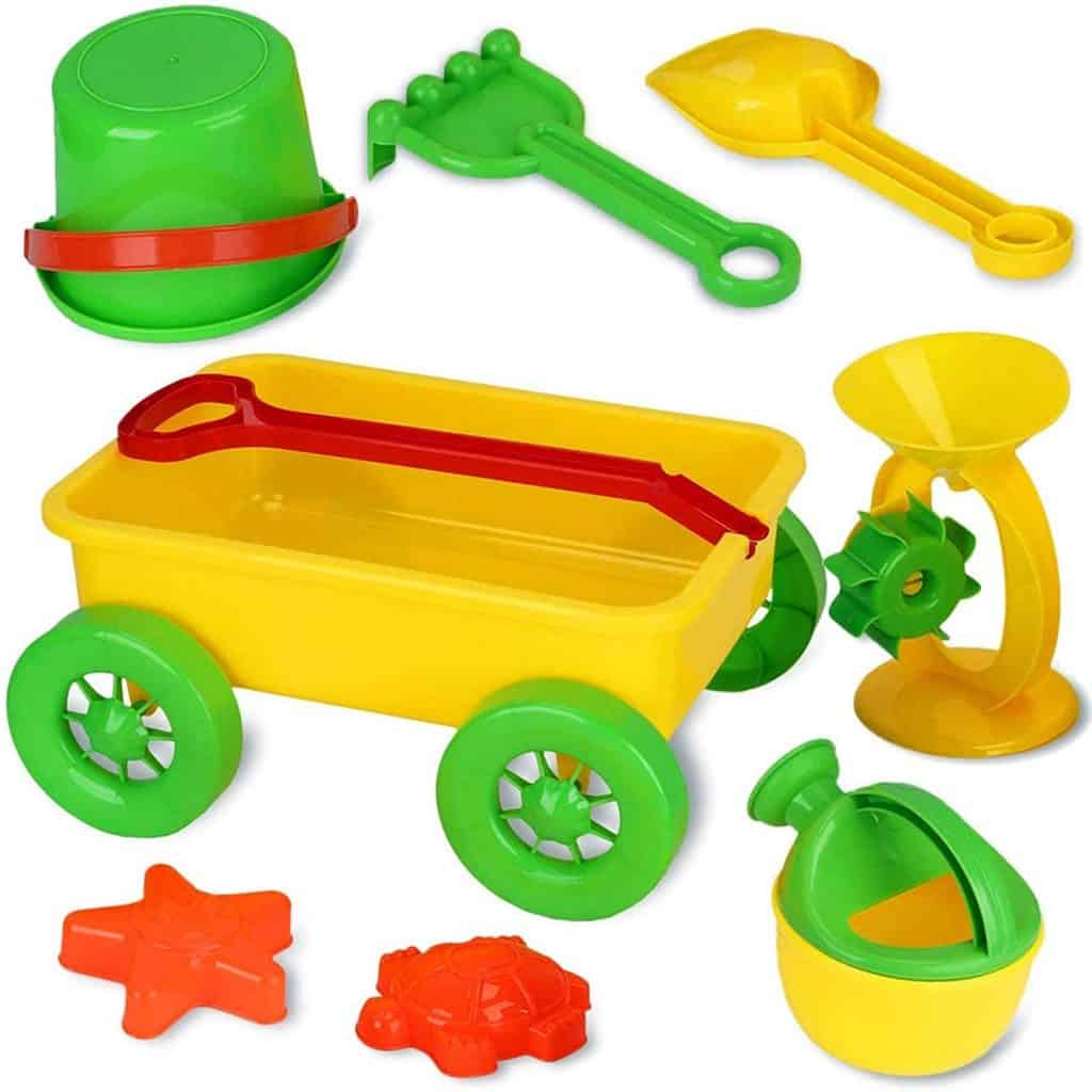 Liberty Imports Kids Beach Wagon Toys Set - Best Summer Beach Toy for Toddlers