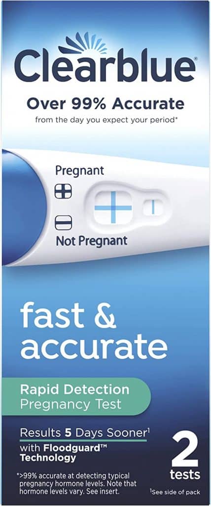 Clearblue Rapid Detection Pregnancy Test 7.98 Parenthoodbliss
