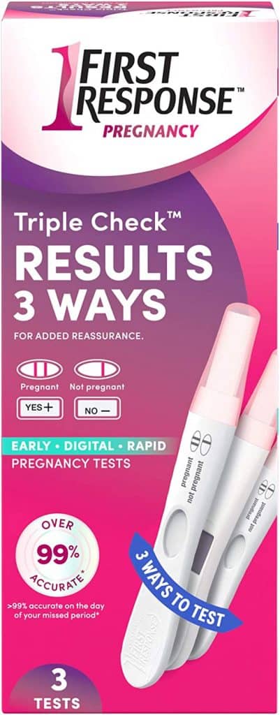 First Response Triple Check Best Home Pregnancy Test ($14.39)