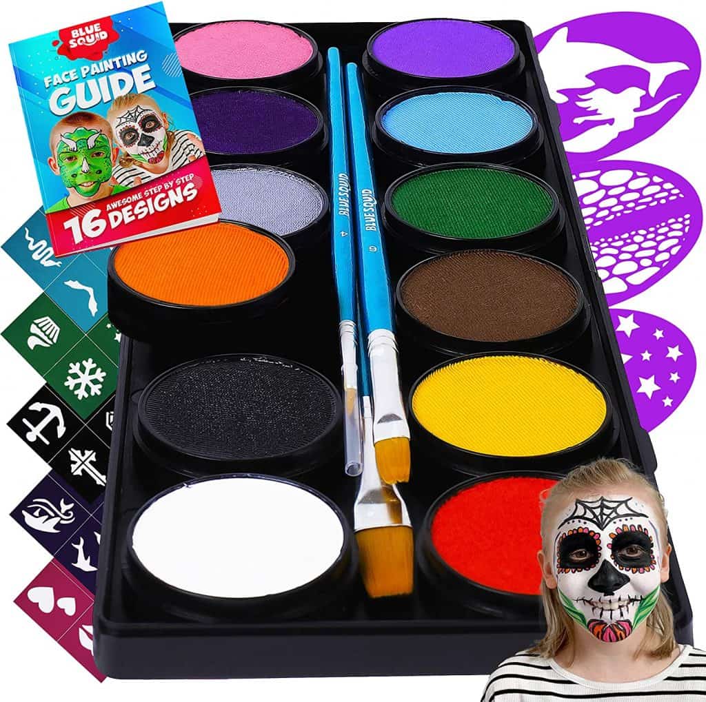 Blue Squid Paint Kit For Face - Easy Face Painting Ideas For Kids