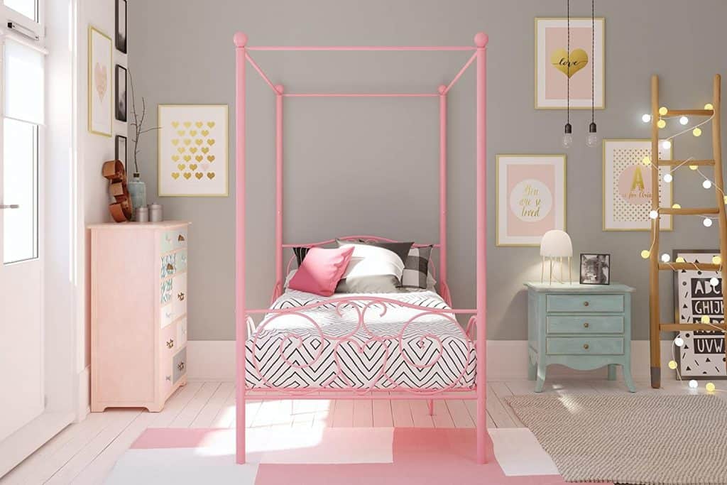 DHP Canopy Bed with Metal Bed Frame ($59.99 to $217.89)